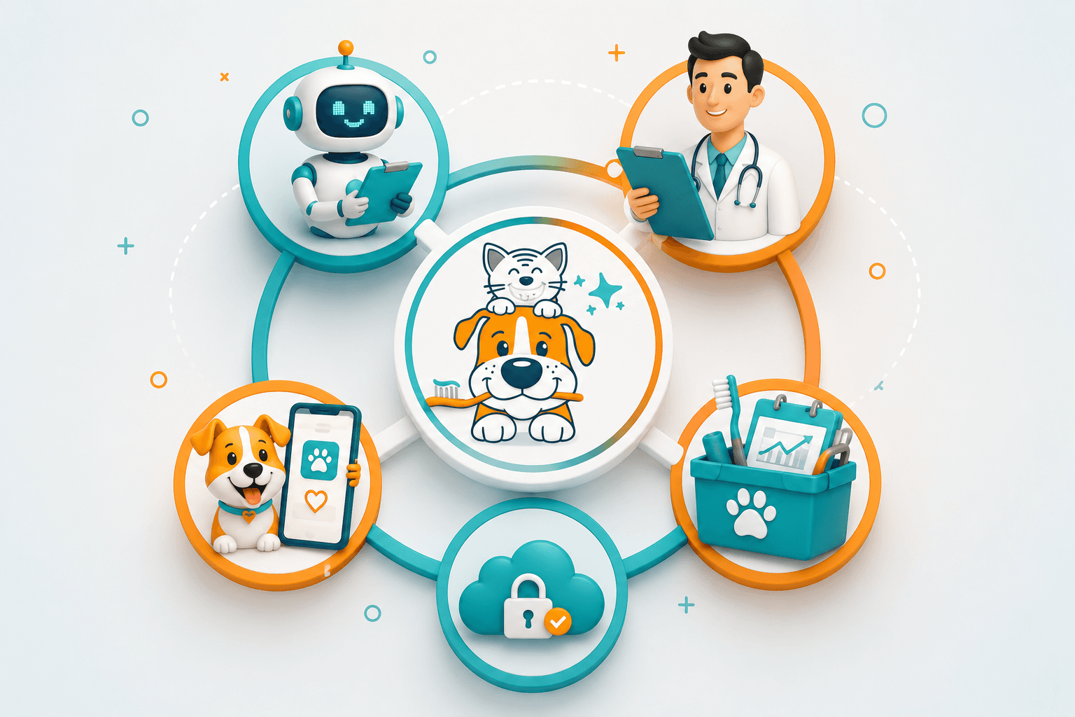 Safe Smile connected platform on phone and laptop