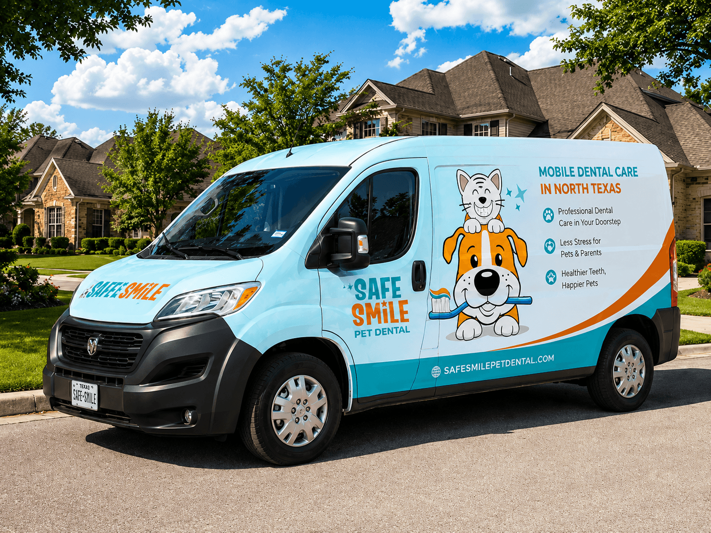 Safe Smile mobile dental care van serving North Texas