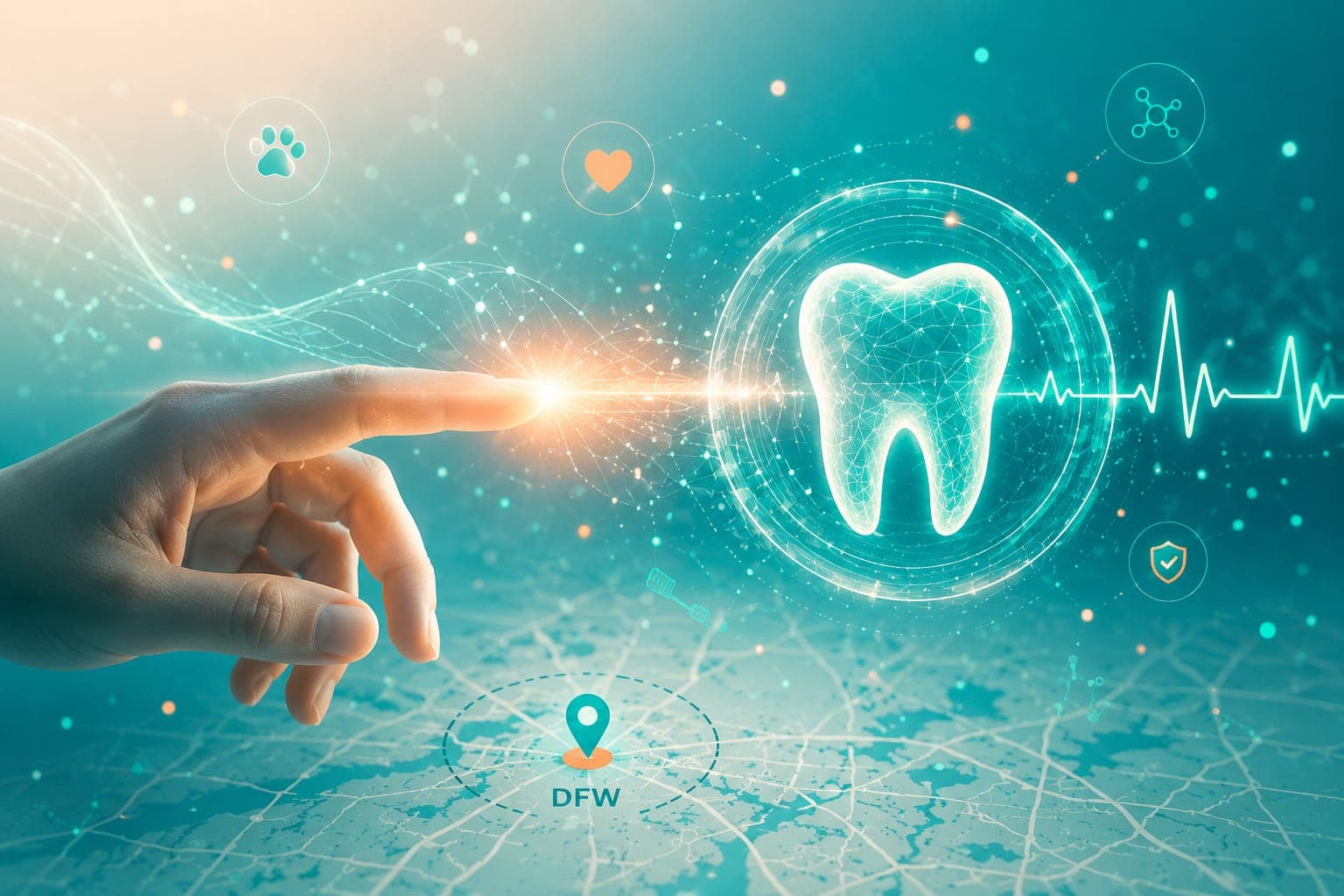 AI tooth scan graphic